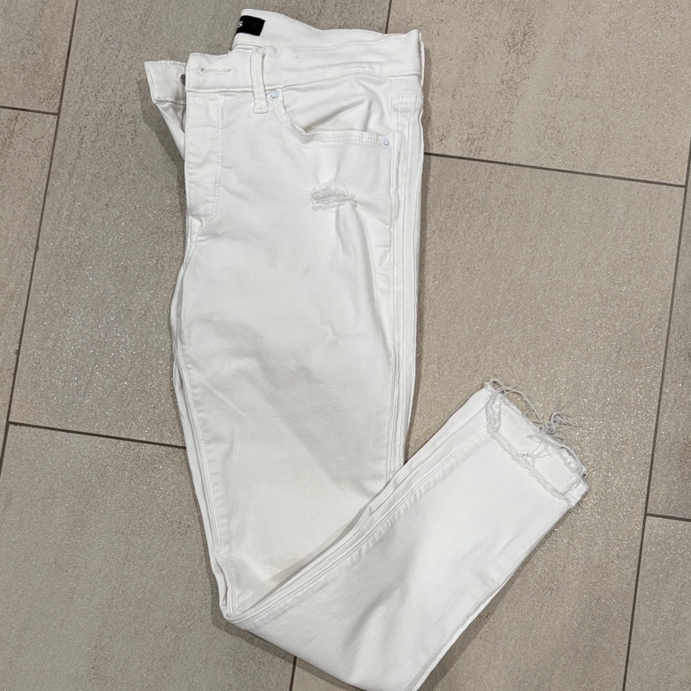 Express White Mid Rise Ankle Legging with No Stains